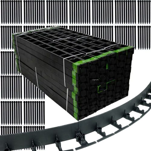Einfassungen für den Garten - Gartenkante aus Kunststoff GardenPlus+ 3600 cm x 8 cm schwarz