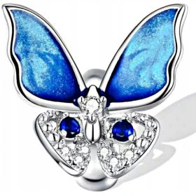  MD CHARMS Anhänger blau BUTTERFLY Schmetterling | S925