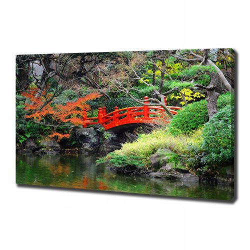 Bilder an der Wand Fotogemälde auf Leinwand Japanischer Garten 100x70 cm
