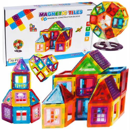 AIG Magnetic Tiles 3D Magnetblöcke 70 Stk.