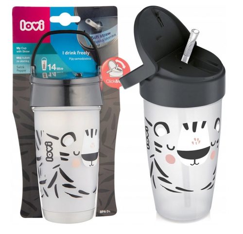  Lovi Junior-Becher mit Strohhalm 350 ml ab 14 Monaten