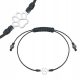 Silbernes Schnurarmband mit einer Hundepfote und einer Katze