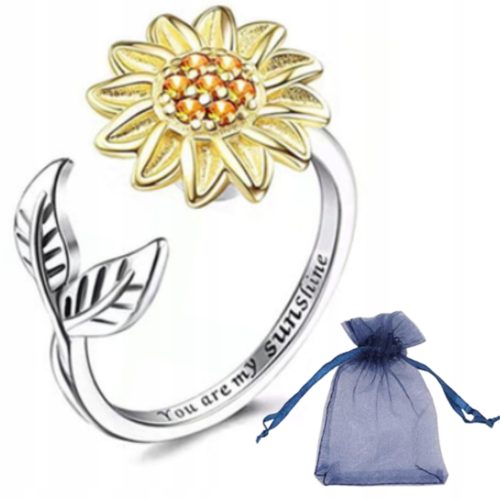  ANTI-STRESS-Fidget-RING GEDREHTE Blume