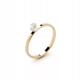  SILBERRING MIT EINER PERLE 4MM MEIN RING