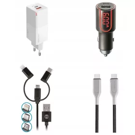  Set Forever-Ladegeräte + 2 3-in-1-USB-Kabel