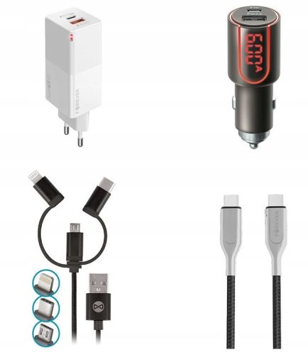  Set Forever-Ladegeräte + 2 3-in-1-USB-Kabel