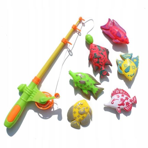 Poolspielzeug. Angelrute für Kinder. 6 Fische