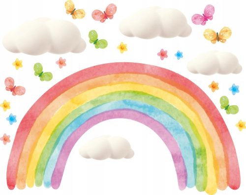  WANDAUFKLEBER REGENBOGENWOLKEN 50x100cm TC1