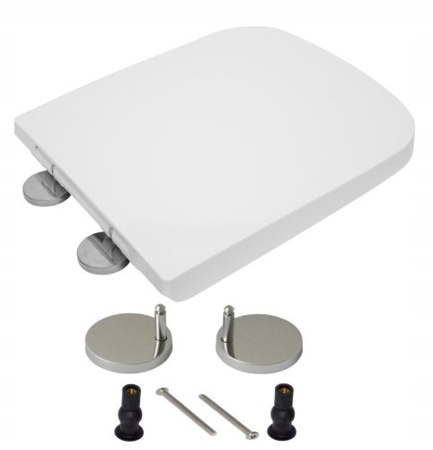 Rechteckiger Toilettensitz Estiva, weißes Polypropylen