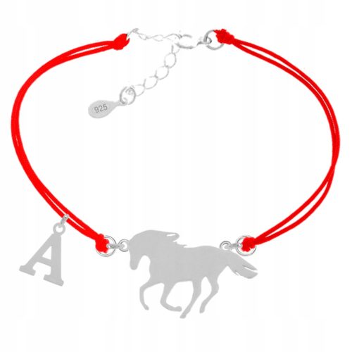  Mustang Armband Buchstabenkette Silber