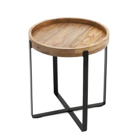  Homela BASIC runder Couchtisch 42 x 42 x 45 cm schwarz