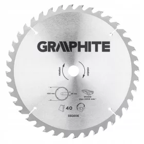  Graphit 55H608 Holztrennscheibe 400x30 mm 40 Zähne