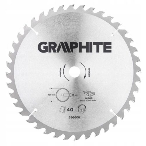  Graphit 55H608 Holztrennscheibe 400x30 mm 40 Zähne