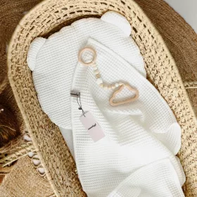  Waffel-Bettwäsche-Set, 75 x 100 cm, Decke und Kissen