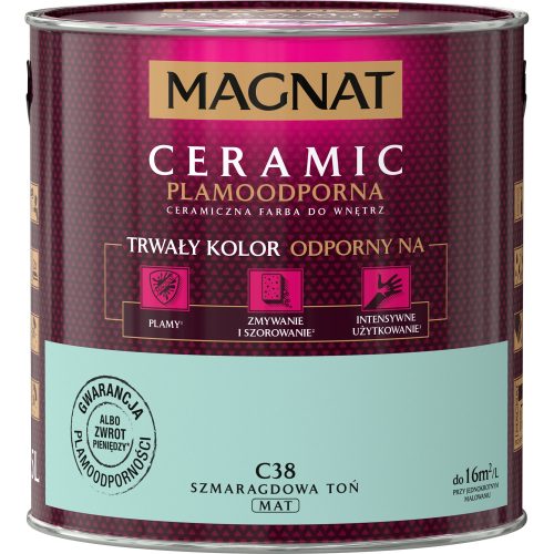 Magnat Keramik-Wandfarbe 5 l C38 Smaragdton matt