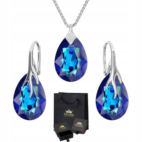  Swarovski Krallen-Schmuckset, Silber, Geschenk