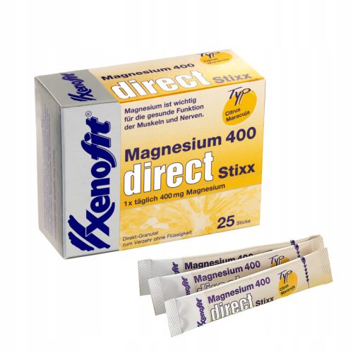 Magnez Direct Stixx Xenofit 400 mg – Granulat für schnelle Magnesiumzufuhr