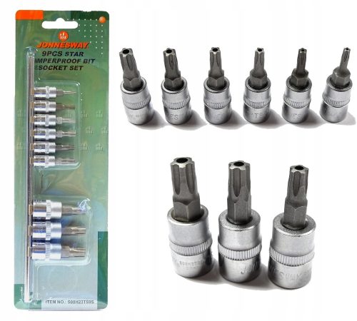  Jonnesway Torx-Inbusschlüsselsatz mit 1/4"- und 3/8"-Stecknüssen S08H23TS9S
