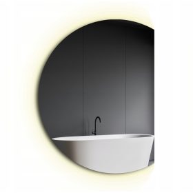  Runder LED-Spiegel mit halbkreisförmiger Facette 100 cm