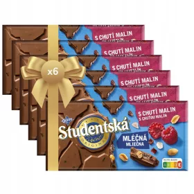   STUDENTSKA Milchschokolade mit Himbeergelee und Nüssen, 1020g Pack