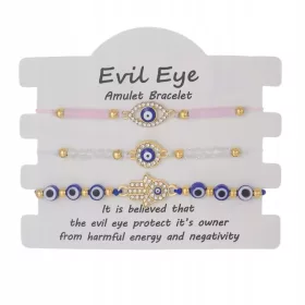    Armband-Armreifen-Set Auge des Propheten Hamsa Türkische Schnurarmbänder 51
