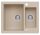  Moderno Annie Eineinhalb-Becken-Waschbecken, Beige-Granit-Töne