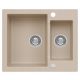  Moderno Annie Eineinhalb-Becken-Waschbecken, Beige-Granit-Töne