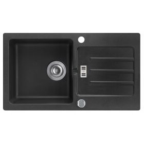  Moderno Martha 40 Einbeckenspüle, schwarzer Granit