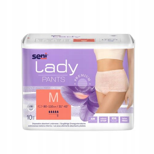  Saugfähige Höschen für Damen Seni Lady Pants M 10 Stk.