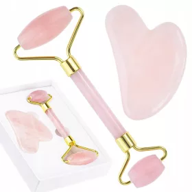  ROLLEN-SET + GUA SHA-PLATTEN-QUARZ-BOX