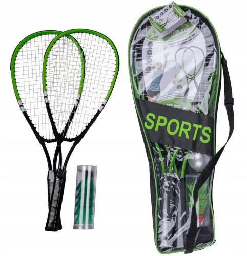 Eddy Toys Schlägerset mit Federball. Schnelles BADMINTON-Set