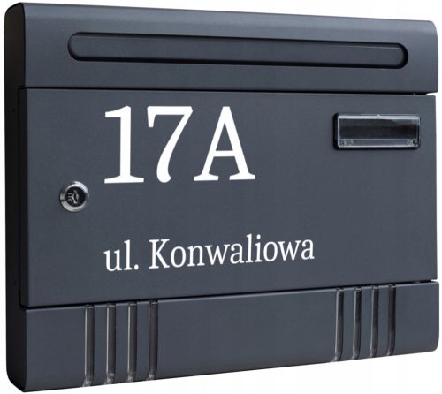 Zubehör für Tore, Zäune und Türen K1 Briefkasten Anthrazit - UV-Beschriftung