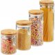 Lebensmittelbehälter Relaxdays Glasbehälter 10030934 transparent 4 Stk.