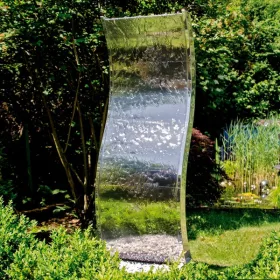  Gartenbrunnen Wasserwände aus Edelstahl