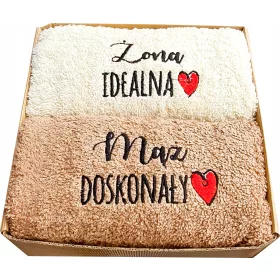    HOCHZEITSGESCHENK MIT STICKEREI HANDTÜCHER EHEMANN FRAU SET