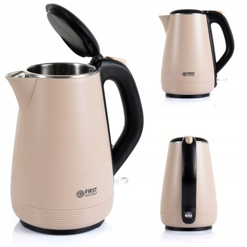  First Austria 5407-4-CR Wasserkocher 1200 W 1 l beige/braun
