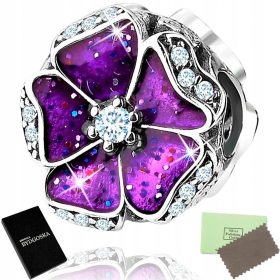  925 SILBER CHARMS BLUMENPERLENANHÄNGER