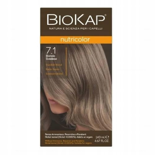  BIOKAP Biokap Nutricolor 7.1 Schwedische Blonde Farbe 140 ml
