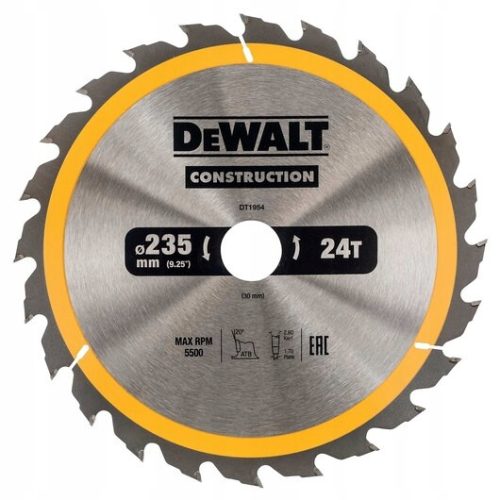  DeWalt DT1954-QZ Trennscheibe 235 x 30 mm 24 Zähne