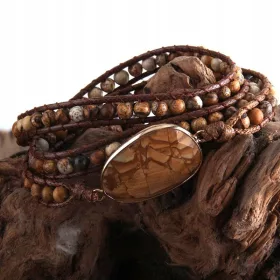  Armband Natursteinlandschaft Jaspis