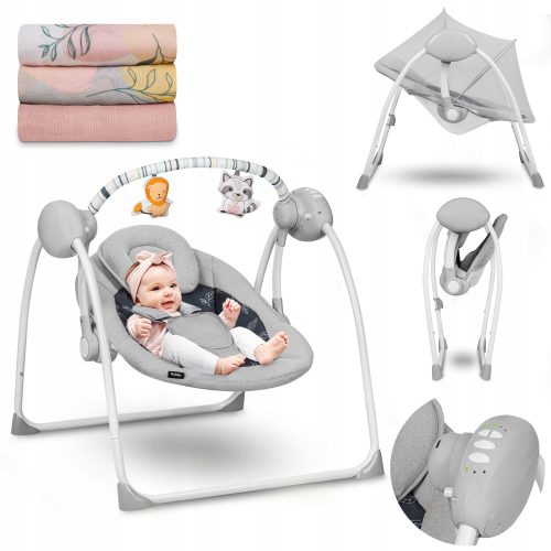  Lionelo Ruben Babywippe x 63 x 70 cm + Lionelo Bambuswindel