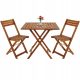 Gartentische und Stühle für die Terrasse Tisch und Stühle aus Deuba-Holz, klassisches Beige und Braun