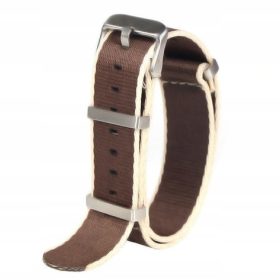  20 mm NATO-Gewebearmband, braun N066
