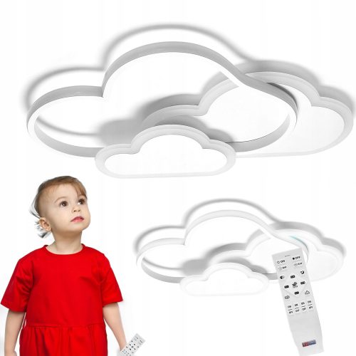  LED-DECKENLEUCHTE FÜR KINDER, WOLKEN 58W, FERNBEDIENUNG