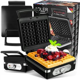  Adler AD 3056 Waffeleisen 2000 W schwarz