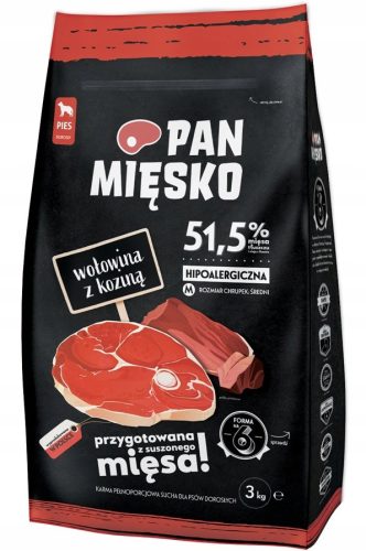  Pan Mięsko Hundefutter, Rind und Ziege, 9 kg
