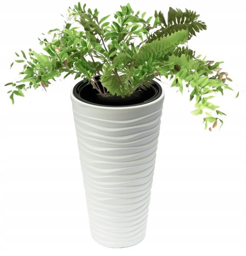  Valle Verde Blumentopf 30 cm x 30 x 52 cm Durchmesser 30 cm Kunststoff weiß