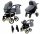  Karex Legro schwarz-goldener 3in1 Kinderwagen