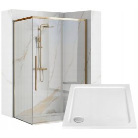 Rea Solar Gold Duschkabine 90 x 90 cm