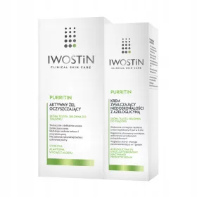   IWOSTIN PURRITIN Set: Aktiver Reinigungsgel & Anti-Unreinheiten Creme